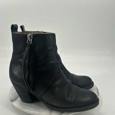 Acne Studios black leather heel ankle boots - image 1