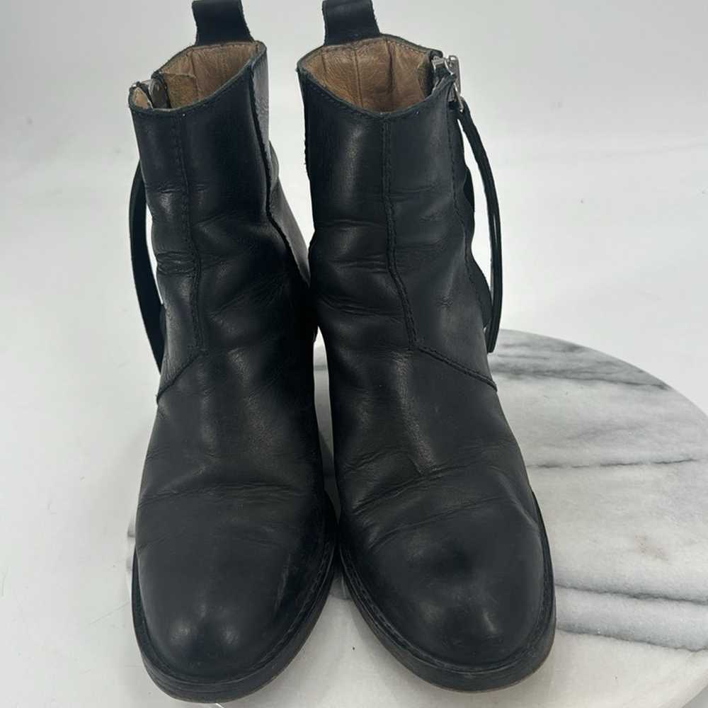 Acne Studios black leather heel ankle boots - image 2