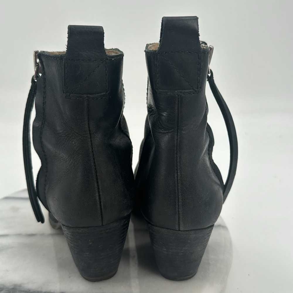 Acne Studios black leather heel ankle boots - image 5