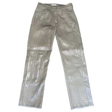 Saks Potts Vegan leather straight pants