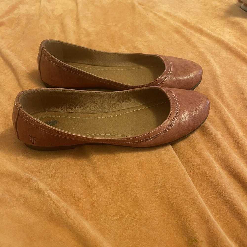 Frye Carson Ballet Flat Brown Leather Shoes Women… - image 6