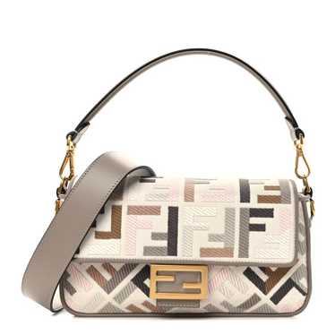 FENDI Canvas Vitello Seta FF Multicolor Embroider… - image 1