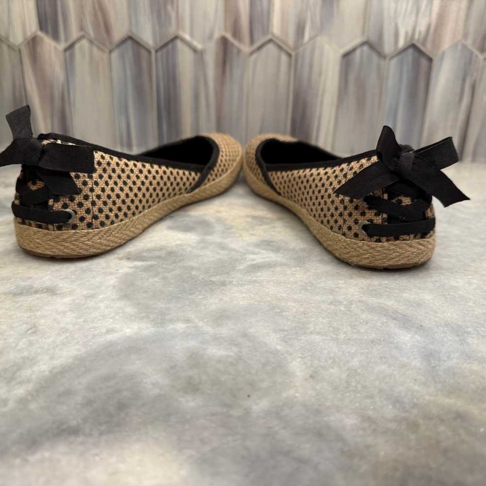 UGG Indah Burlap Black Tan Polka Dot Slip on Ball… - image 5