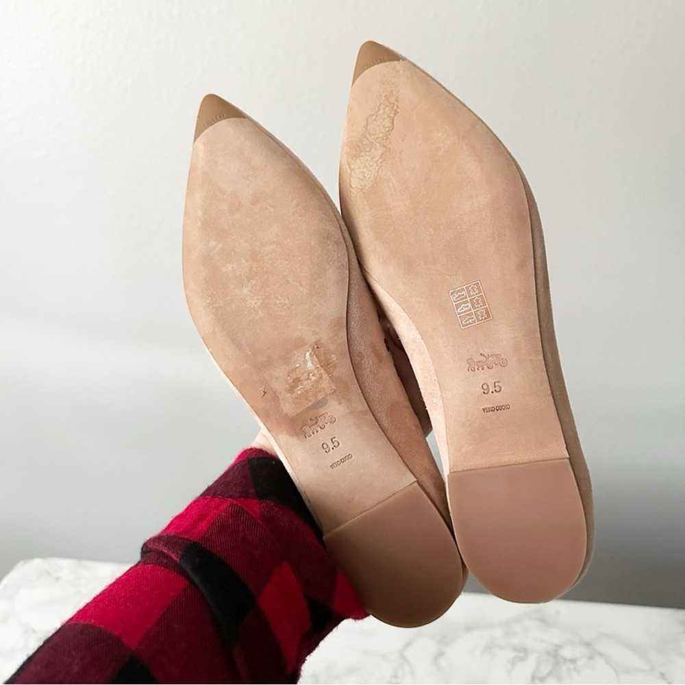 Coach Valerie Nude Blush Suede Pointed Toe Flats … - image 10