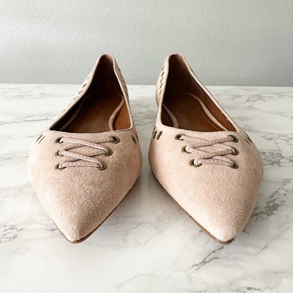 Coach Valerie Nude Blush Suede Pointed Toe Flats … - image 2