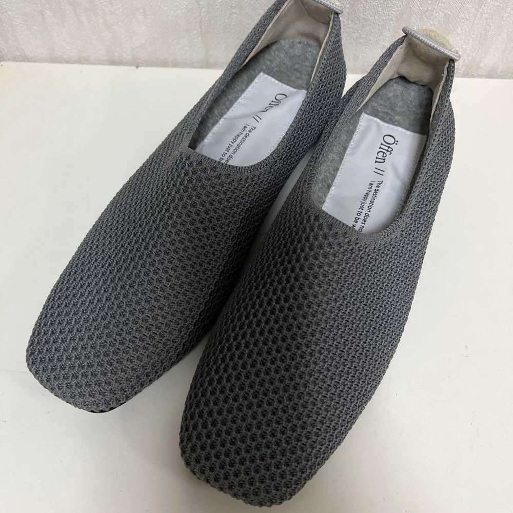 Offen Gray Mesh Flat Shoes 37 Women's Shoes - image 11