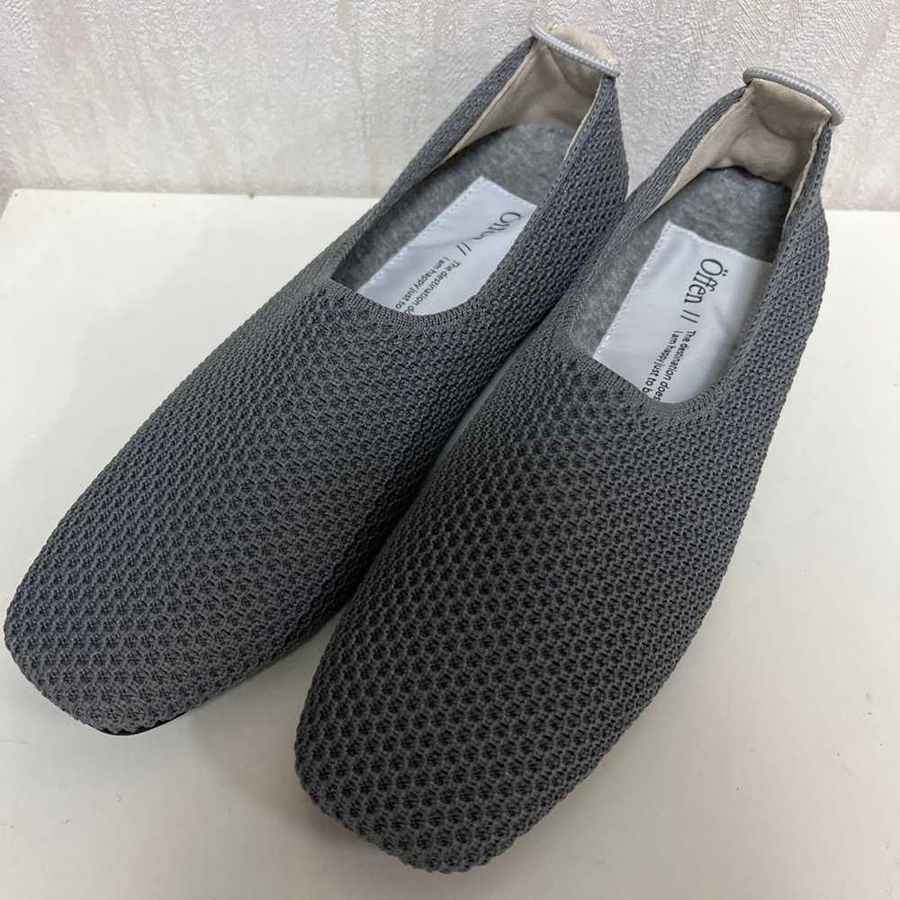 Offen Gray Mesh Flat Shoes 37 Women's Shoes - image 4