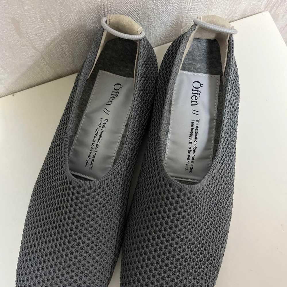 Offen Gray Mesh Flat Shoes 37 Women's Shoes - image 6