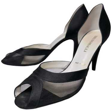 Bruno Magli Women’s Vintage Size 39 8.5 Black Sat… - image 1