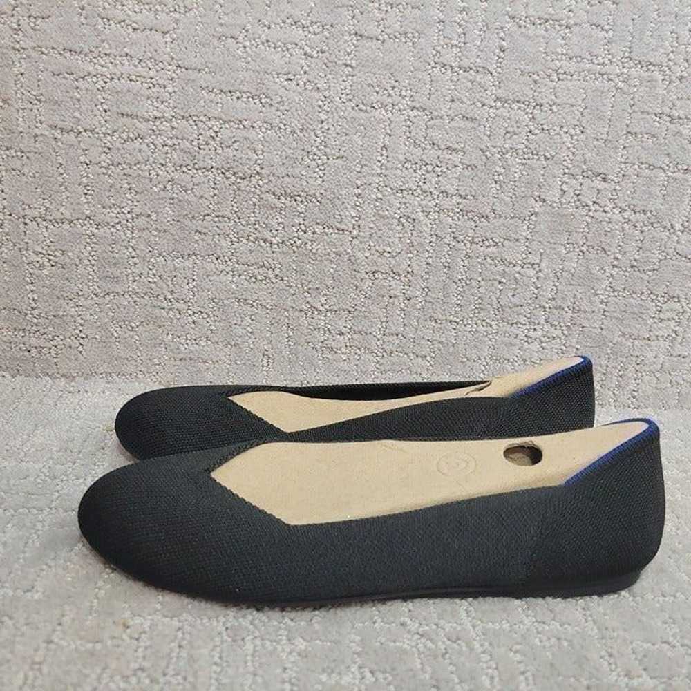 Rothy's The Flat Women's Size US 9 Solid Black Sl… - image 7