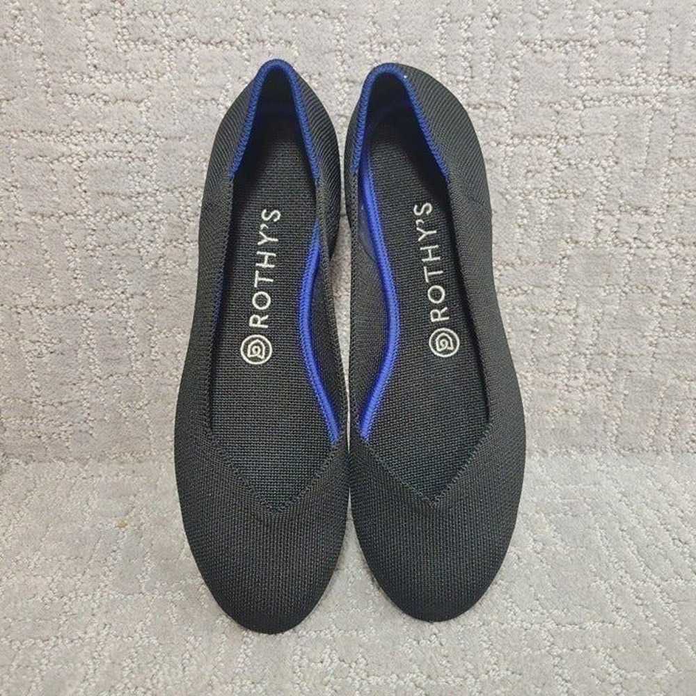 Rothy's The Flat Women's Size US 9 Solid Black Sl… - image 8