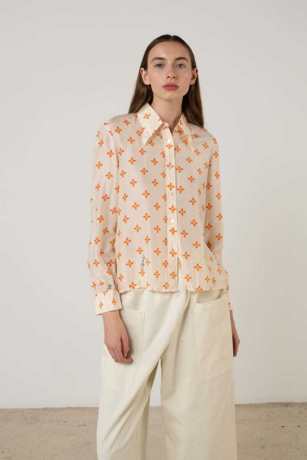 Jacques Fath Vintage Blouse - Cream - image 5