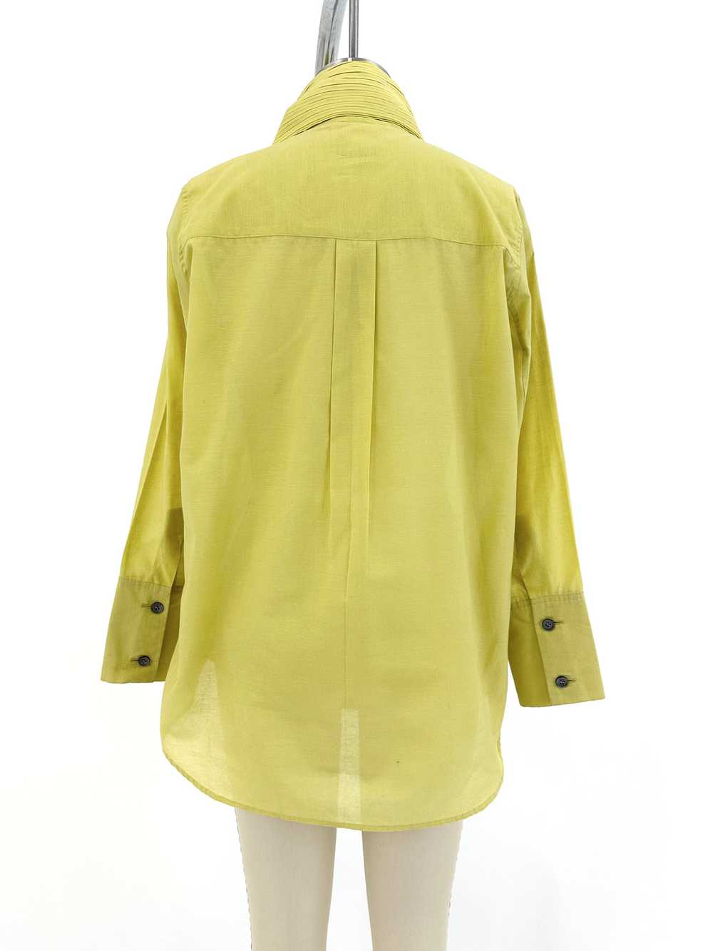 1990s Romeo Gigli Pleated Collar Shirt - image 3