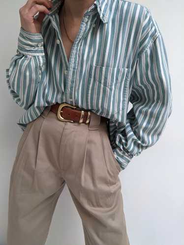 Vintage Faded Striped Shirt - image 1