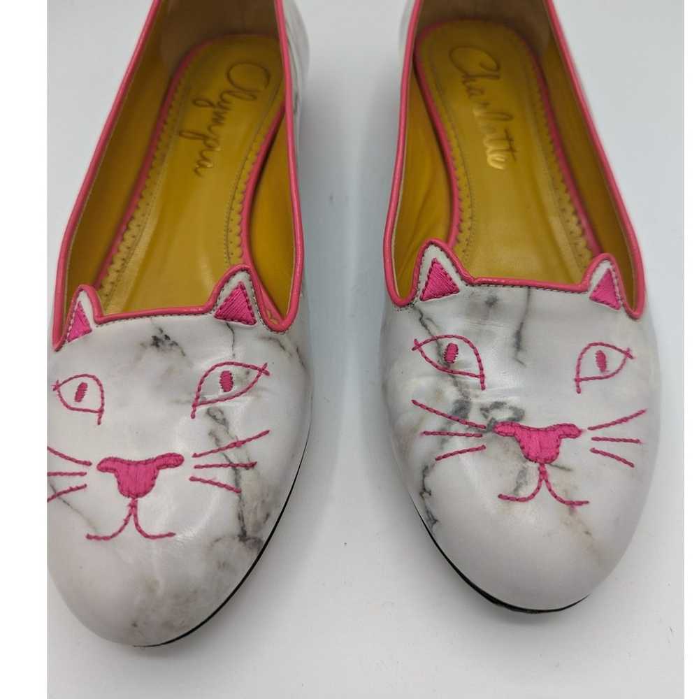 Charlotte Olympia Marble Kitty Flat Limited Editi… - image 11