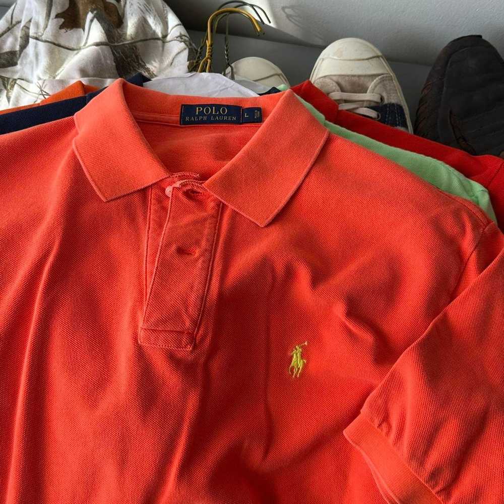 Polo Ralph Lauren Cotton Faded Orange Polo Ralph … - image 3