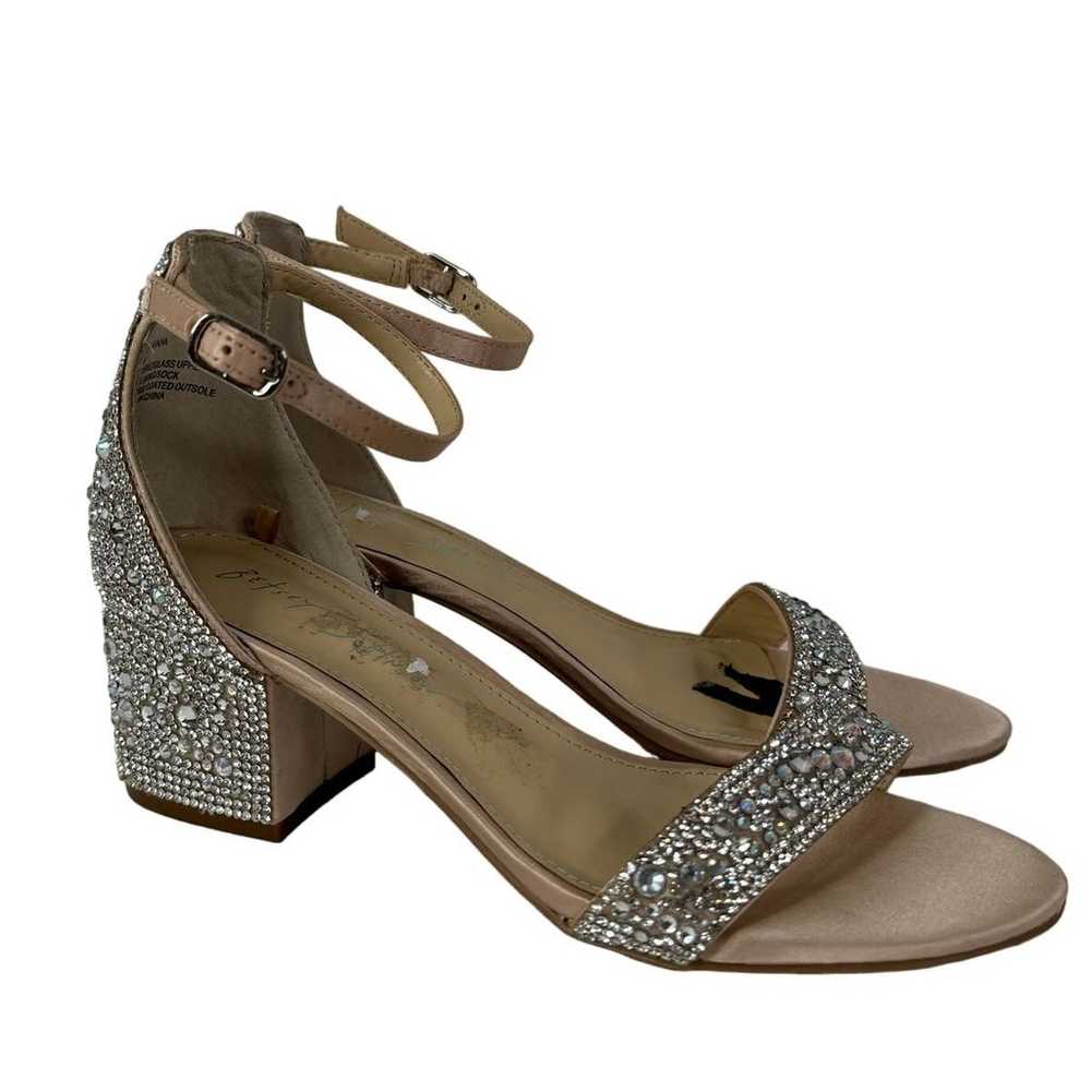 Betsey Johnson Hanna Open Toe Strap Rhinestone Sa… - image 2