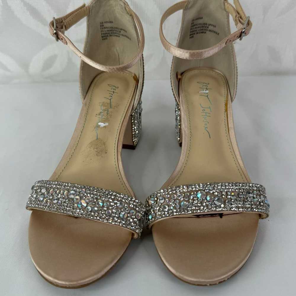 Betsey Johnson Hanna Open Toe Strap Rhinestone Sa… - image 4