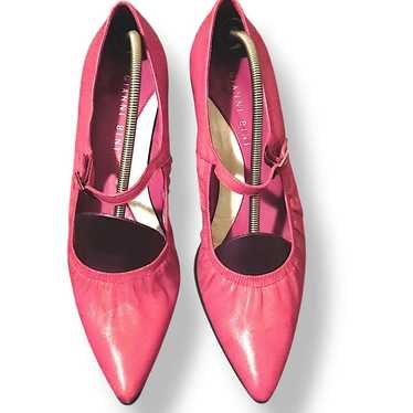 Gianni Bini Womens Fushia Pointed Toe Kitten Heel… - image 1