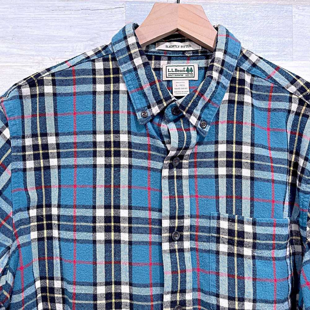 L.L. Bean LL Bean Flannel Plaid Button Down Shirt… - image 2