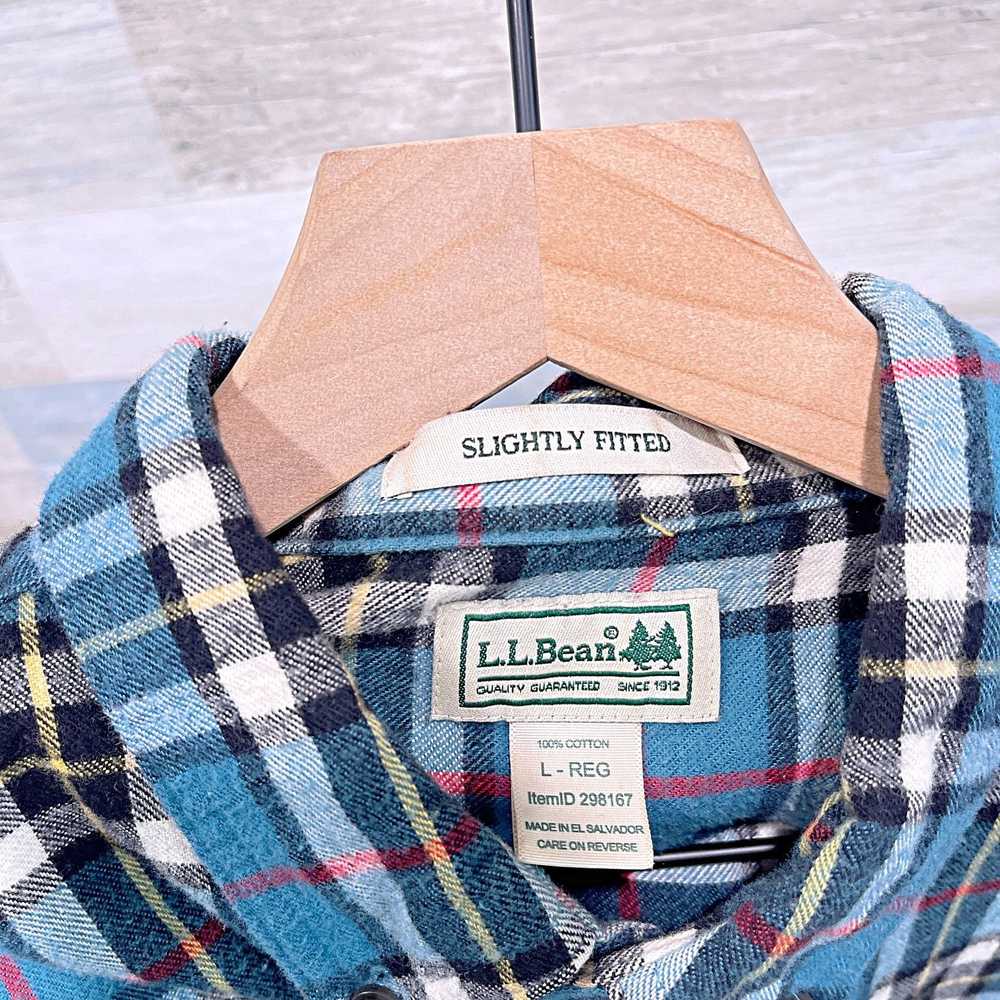 L.L. Bean LL Bean Flannel Plaid Button Down Shirt… - image 5