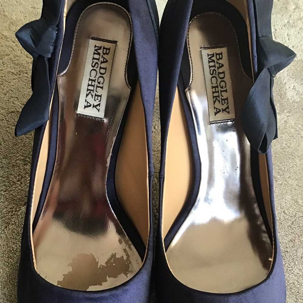 Badgley Mischka Women Peep Toe Heel Shoes Purple … - image 8