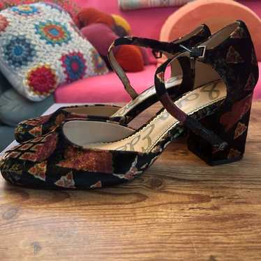 Sam Edelman Clover velvet block heels