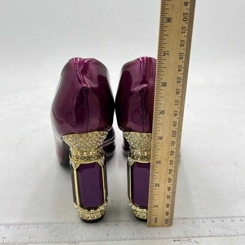 FSJ Purple Bridal Pointed Toe High Heel Crystal P… - image 5