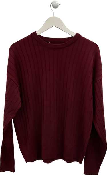 ASOS Red Relaxed Boxy Fit Knitted Crew Neck Ribbed