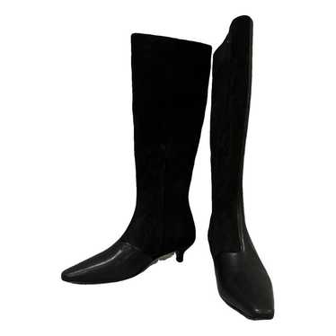 Totême Wide Shaft leather boots