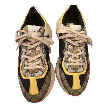 Gucci Rhyton leather low trainers - image 1