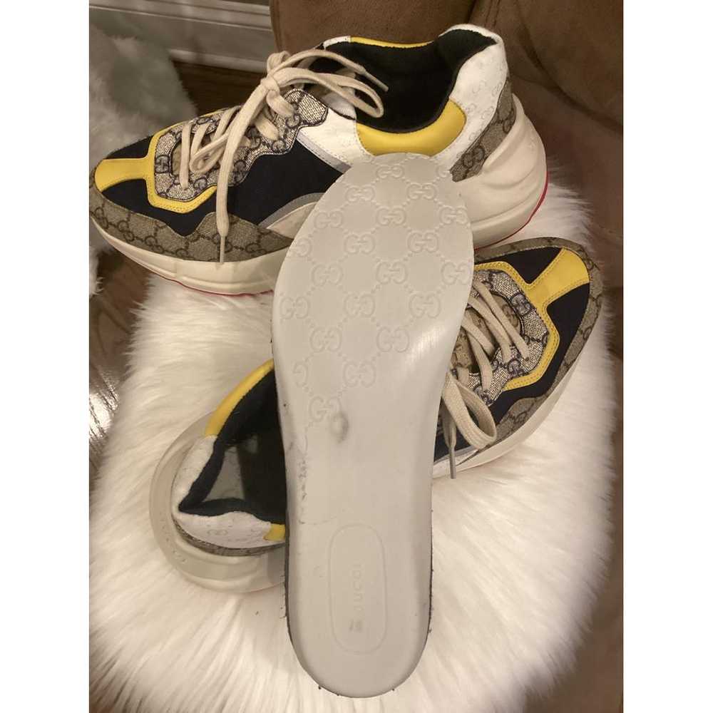 Gucci Rhyton leather low trainers - image 6