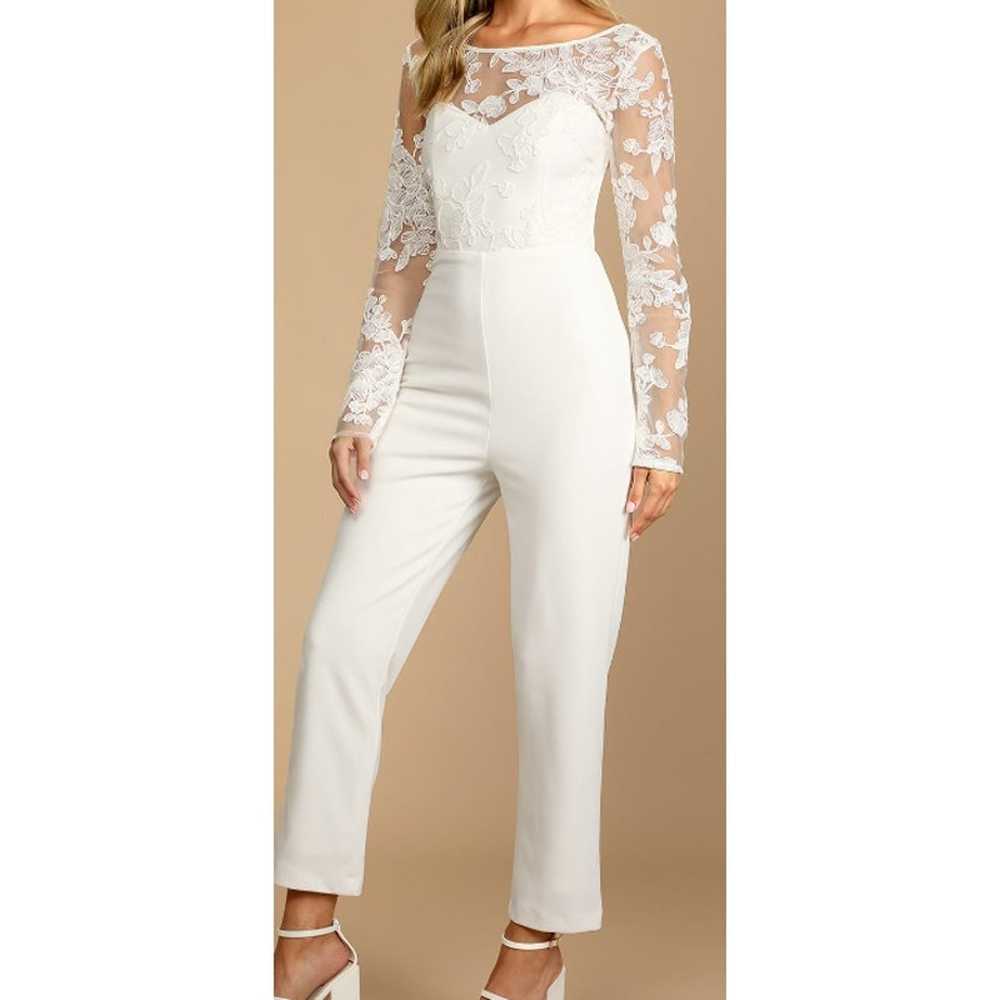 LULU'S S Write Your Own Romance White Embroidered… - image 1