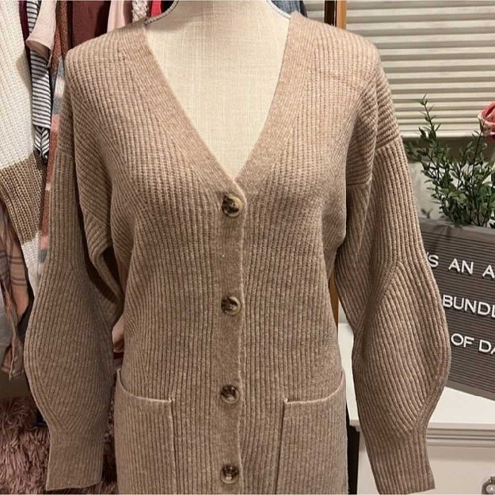 A New Day Long Button Up Sweater Dress Size Small - image 3