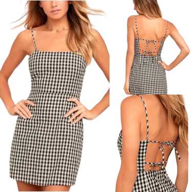 Lulus Sawyer Mini Checkered Plaid Gingham Dress T… - image 1