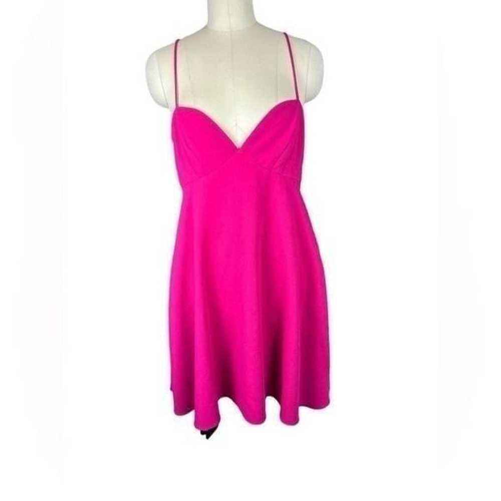 Black Halo pink mcadam mini dress size 8 - image 1