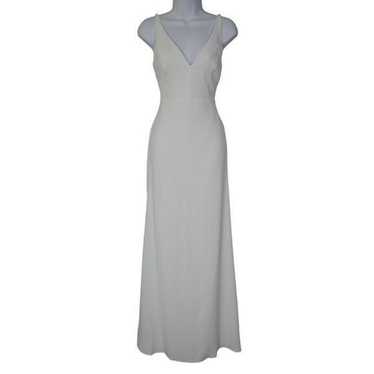 Lulu's White Button Back Sleveless Mermaid Maxi D… - image 1