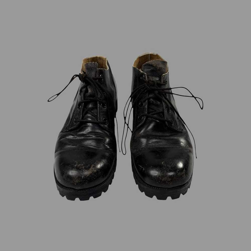 Vintage Vintage black leather lug sole derby - image 2