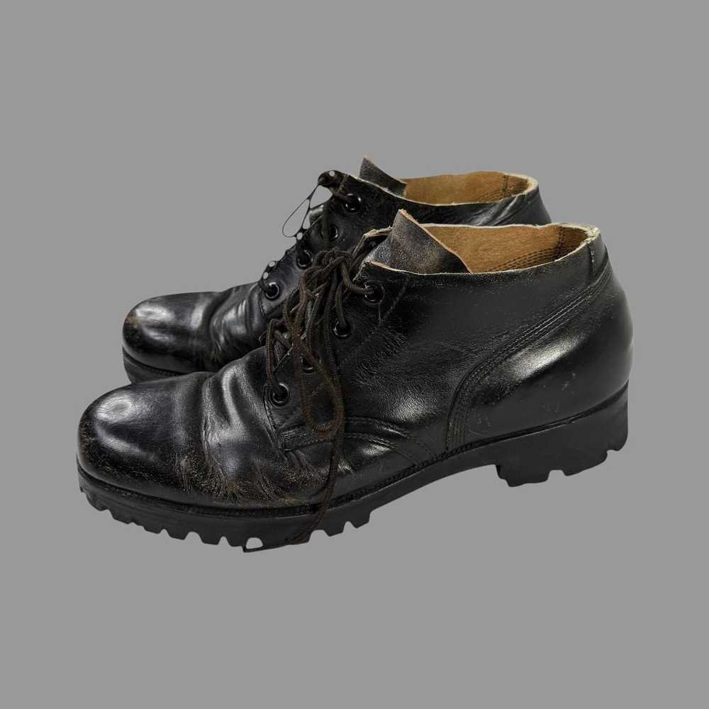 Vintage Vintage black leather lug sole derby - image 4