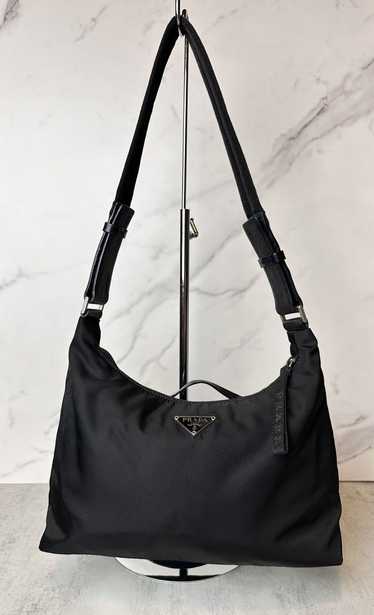 Prada Prada Black Nylon Hobo Shoulder Bag