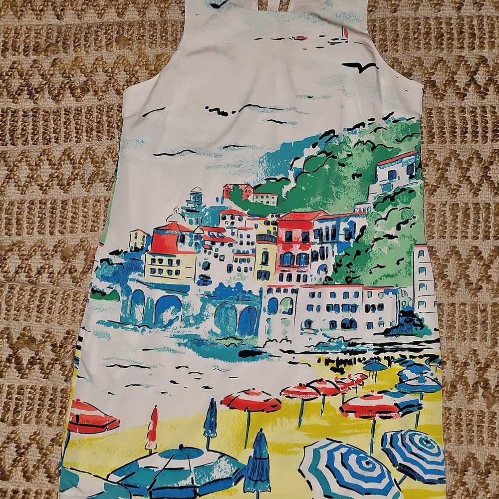 Crown & Ivy Almafi Coast Print Dress Size 12 - image 1