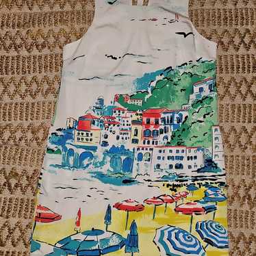 Crown & Ivy Almafi Coast Print Dress Size 12 - image 1