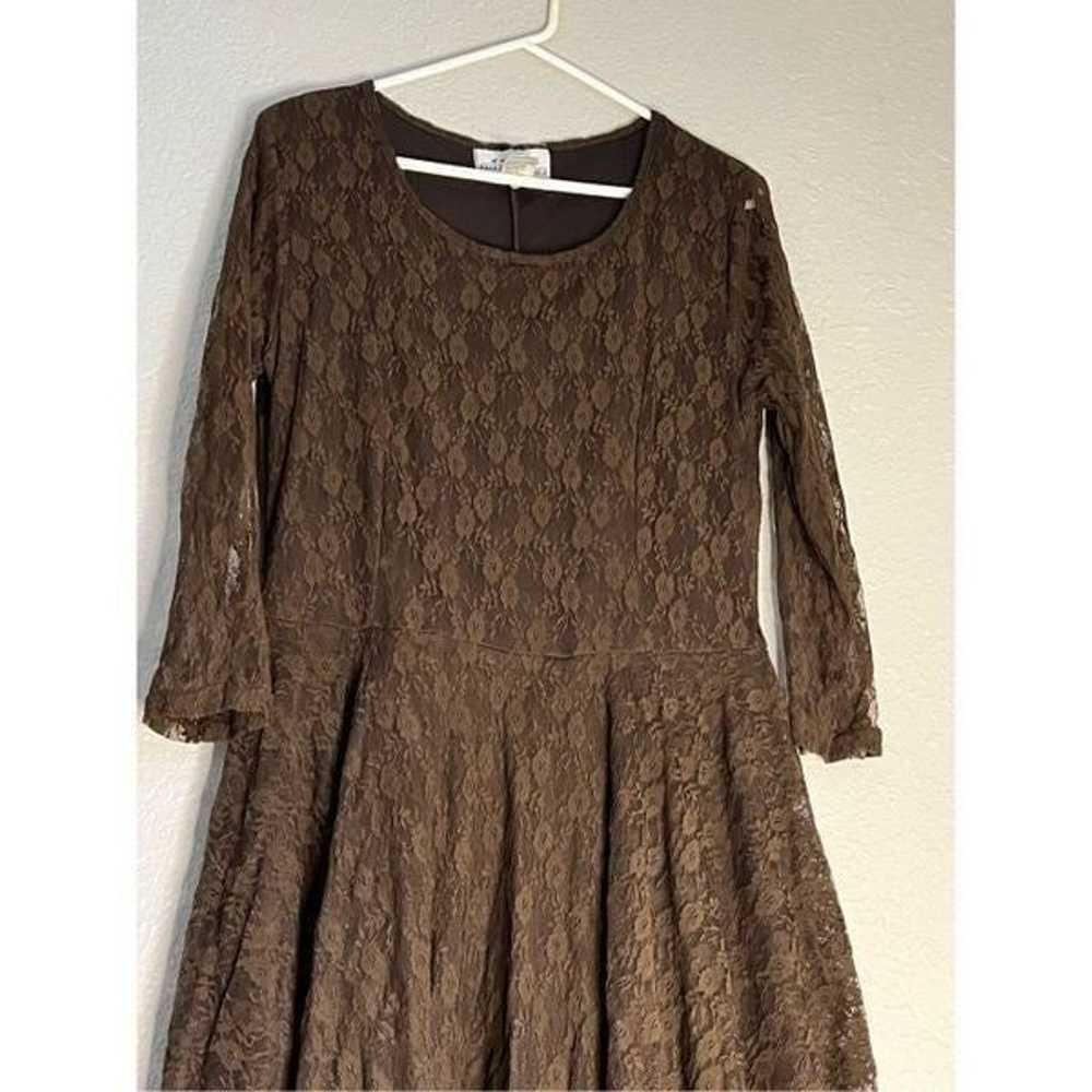 Back in the Saddle Boho Rodeo Dress lace Sz L - image 4