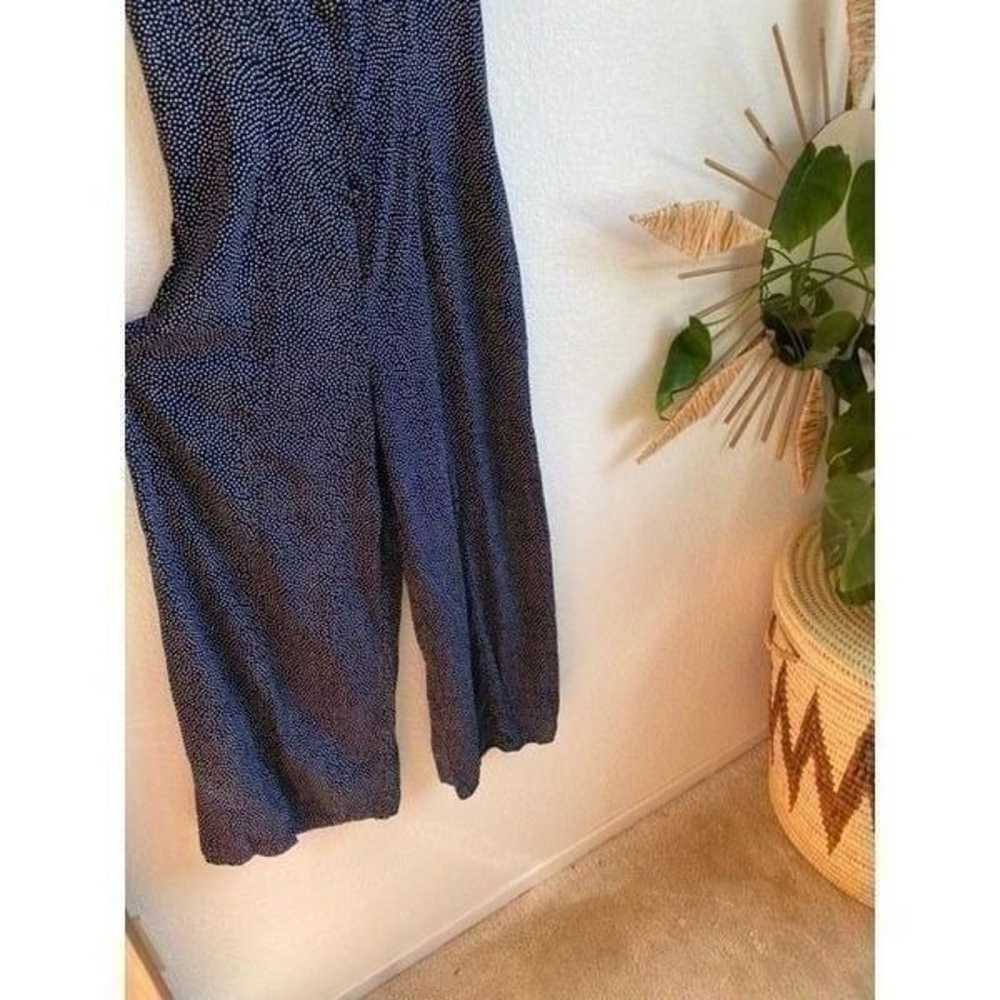 pellini blue polka dot wide leg jumpsuit - image 4