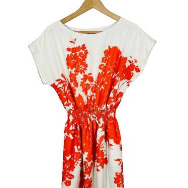 Eliza J Mod Floral Sheath Dress Elastic Waist Cap… - image 1