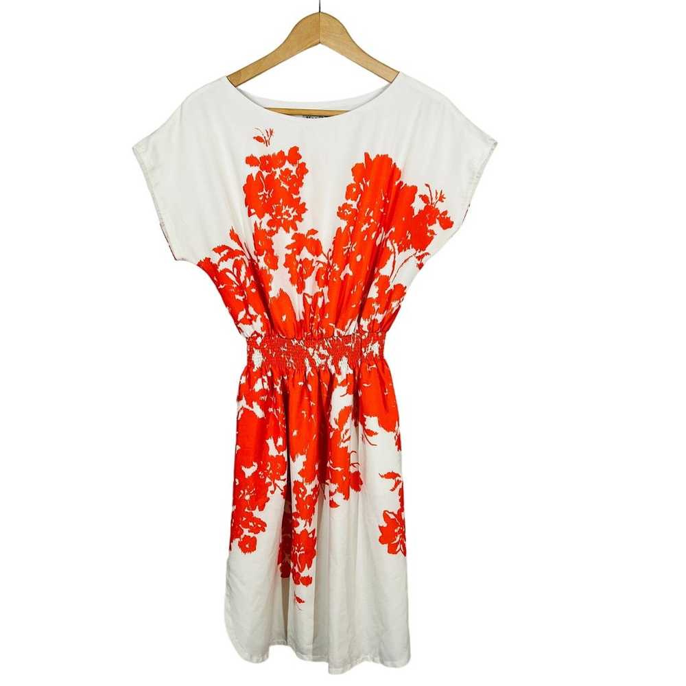 Eliza J Mod Floral Sheath Dress Elastic Waist Cap… - image 2