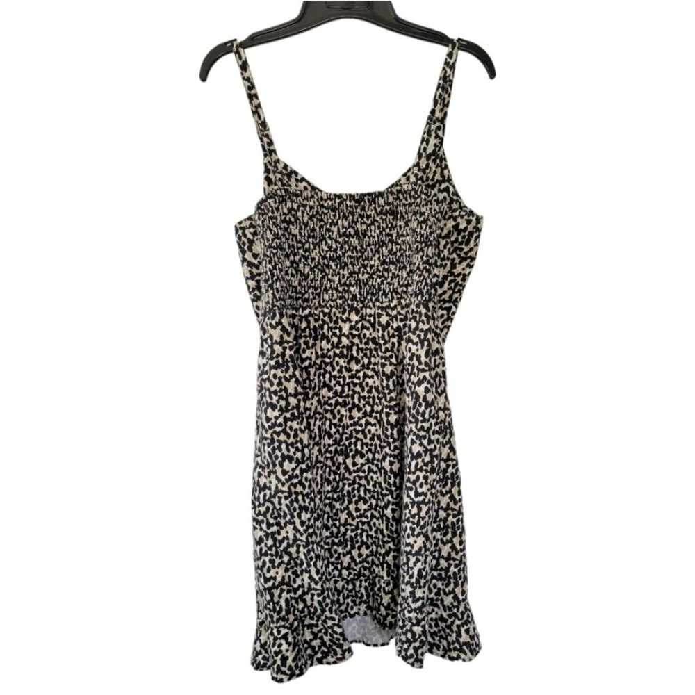 Old Navy Cami Ruffle Animal Print Linen Blend Min… - image 2