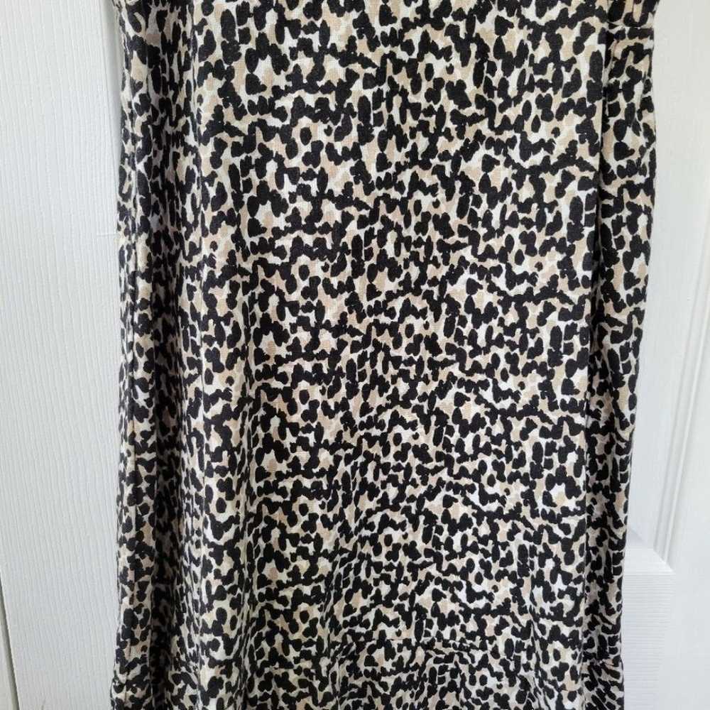 Old Navy Cami Ruffle Animal Print Linen Blend Min… - image 3