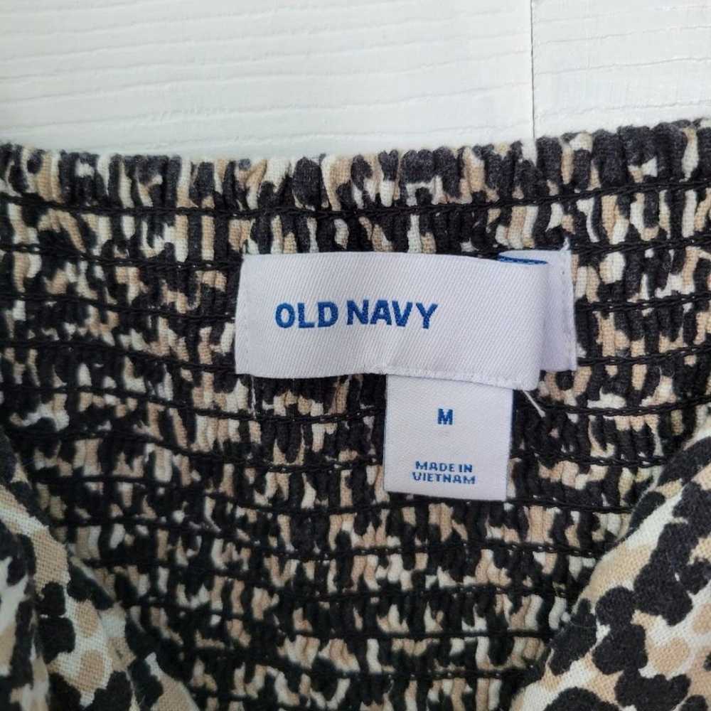 Old Navy Cami Ruffle Animal Print Linen Blend Min… - image 5