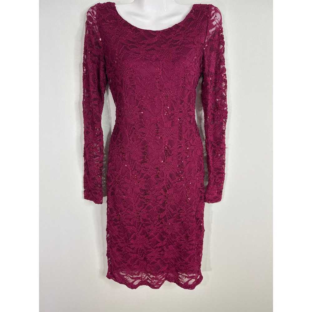 JUMP APPAREL By Wendye Caitin Laced Sequins Wine … - image 1